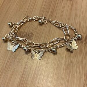Butterfly bracelet, 9” adjustable, Brand New!